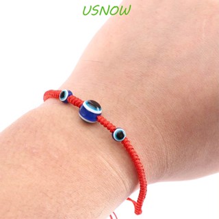 Usnow สร้อยข้อมือถัก สีแดง สไตล์ตุรกี นําโชค สําหรับผู้ชาย และผู้หญิง