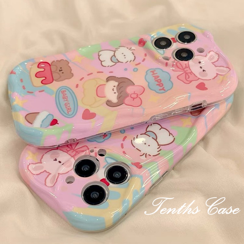 เคสโทรศัพท์มือถือแบบนิ่ม ลายคลื่นโค้ง 3D น่ารัก สําหรับ Samsung A15 A25 A05 A05s A14 A34 A54 A03 A03s A04 A04e A04s A23 A13 A33 A12 A22 A52 A52s A32 A51 A50 A50s A30s