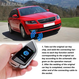 ALABAMAR สมาร์ทรีโมทกุญแจรถหน้าจอ LCD Anti Lost Bluetooth 5.0 Keyless Entry ล็อคอัตโนมัติ Key Fob สำหรับ One Click Start รถ