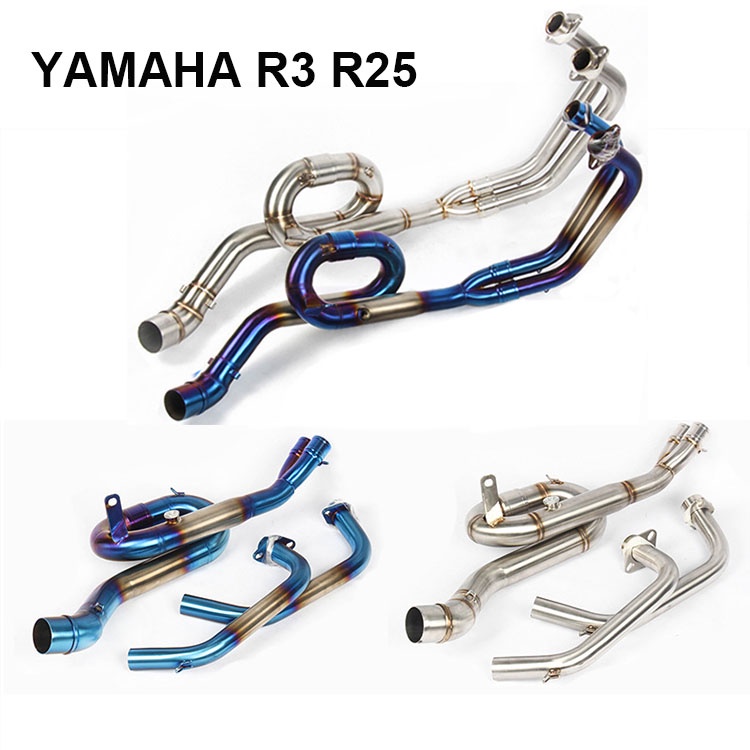 รถจักรยานยนต์ YZF R3 R25 ท่อไอเสียบิดข้อศอกท่อ Manifold ท่อ Fit 51 มม.