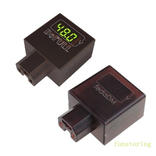 Fun 2in1 เครื่องวัดแรงดันไฟฟ้า โวลต์มิเตอร์ดิจิทัล ซ็อกเก็ตชาร์จ USB DC30-100V