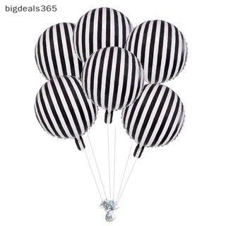 [bigdeals365] ใหม่ ลูกโป่งฟอยล์ ทรงกลม สีดํา สีขาว 18 นิ้ว สําหรับแข่งรถ เล่นกีฬา 6 ชิ้น