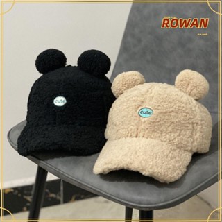 Rowans หมวกเบสบอล ลําลอง แบบหนา อบอุ่น น่ารัก กีฬา หมวกฮิปฮอป