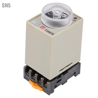 SN5 0-10 วินาทีลูกบิดควบคุมรีเลย์ตั้งเวลาหน่วงเวลารีเลย์พร้อมฐาน AC 110V