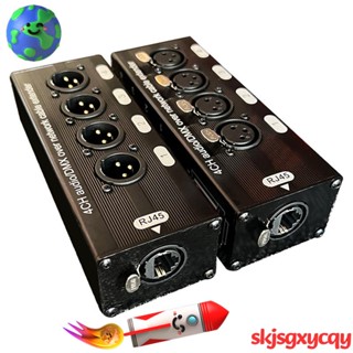 สายเคเบิ้ลเครือข่าย 4 ช่อง 3-Pin XLR Audio And DMX 1 Male+1 Female สีดํา 2 ชิ้น