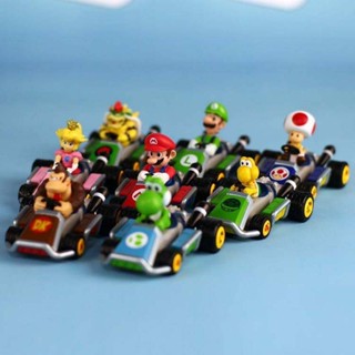 ของเล่นโมเดลตุ๊กตา Super Mario 8 Nintendo Kart Inertia Rebound Racing