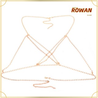 Rowans สร้อยคอโช้คเกอร์ สายโซ่ ประดับพลอยเทียม เซ็กซี่ สําหรับผู้หญิง