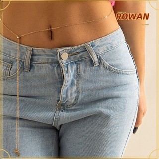 Rowans สายโซ่คาดเอว ปรับได้ เรียบง่าย เครื่องประดับชายหาด บิกินี่