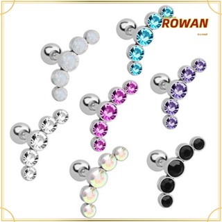 Rowans จิวเจาะหู ประดับคริสตัล โอปอล 16 กรัม สําหรับผู้หญิง 1 ชิ้น