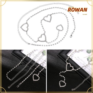 Rowans สายโซ่คล้องร่างกาย ประดับเพชรเทียม รูปหัวใจ เซ็กซี่