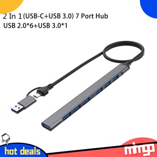 Mimgo อะแดปเตอร์หลายพอร์ต 4 In 1/7 In 1 USB C Dongle พร้อมสายเคเบิล 5Gbps ความเร็วสูง สําหรับแล็ปท็อป