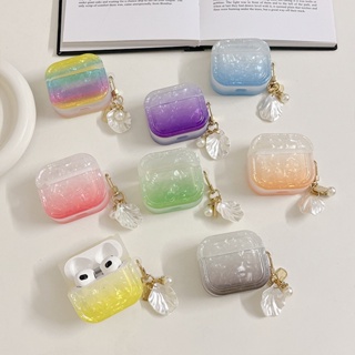 เคสหูฟังซิลิโคนนิ่ม ไล่โทนสี พร้อมหัวเข็มขัด สําหรับ Apple Airpods 1 2 Airpods Pro Airpods 3 Airpods Pro 2