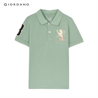 GIORDANO เสื้อโปโลเด็ก Junior 3D Lion Polo 03011222