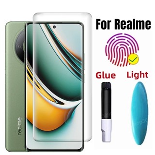 ฟิล์มกระจกนิรภัยกันรอยหน้าจอ UV แบบเต็มจอ สําหรับ Realme 11 Pro Plus Realme 11 Pro Plus