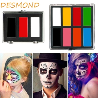 Desmond พาเลทสีน้ํามัน รูปตัวตลก ไร้สารพิษ ติดทนนาน สีดํา ขาว แดง 3/8 สี สําหรับเด็ก