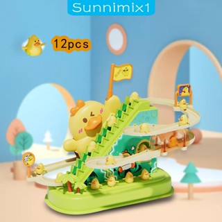 [Sunnimix1] ชุดของเล่นเป็ดปีนเขา ขนาดเล็ก พร้อมเพลง สําหรับเด็กผู้ชาย ผู้หญิง ของขวัญคริสต์มาส วันเกิด