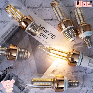 Lilac หลอดไฟ Led 110-220V E14 E27 ประหยัดพลังงาน หัวเทียนโคมไฟระย้า 8W แบบเปลี่ยน