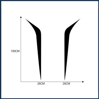 [BIN] สติกเกอร์ฟิล์มไวนิล ลายทางยาว Diy สําหรับติดตกแต่งรถยนต์ 2 ชิ้น