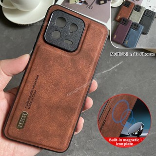 เคสโทรศัพท์มือถือหนังนิ่ม ผิวด้าน มีแม่เหล็ก ป้องกันเลนส์กล้อง สําหรับ Xiaomi Redmi Note 12 ProPlus 4G 5G 12Turbo Redmi 12 12C note12s Xiaomi Mi 13 Pro 13 Ultra