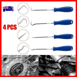 4pcs Car Pick&amp;Hook Set O Ring Oil Seal Gasket Puller Remover Craft Hand Tool