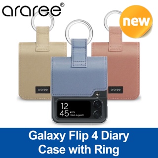 Araree Galaxy Z Flip 4 Ring Diary Case Korea Samsung Smart Phone