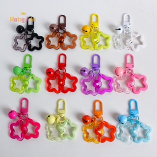 ทับทิม ที่มีสีสัน ดาวห้าแฉก อะคริลิค พวงกุญแจ จี้ ส่วนบุคคล กระเป๋า กระดิ่ง ตกแต่ง ดี