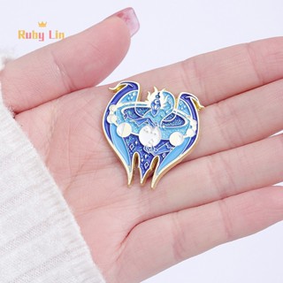 เข็มกลัด รูปการ์ตูน Ruby Lin Mystery Galaxy Moon Lunar Eclipse Dragon Pin สําหรับตกแต่งกระเป๋าเป้สะพายหลัง DIY