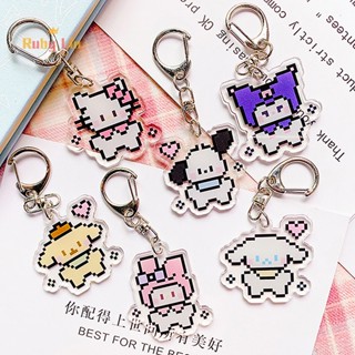 SANRIO พวงกุญแจอะคริลิค จี้การ์ตูน Hello Kitty Cinnamonroll Pochacco แบบสร้างสรรค์ สําหรับแขวนกระเป๋าเป้สะพายหลัง