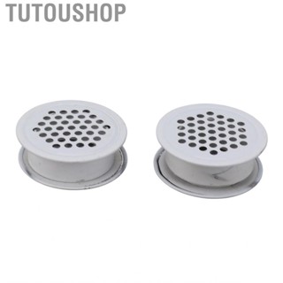 Tutoushop 2Pcs Round Vent Cover White Rustproof Rugged Versatile Air Mesh Hole