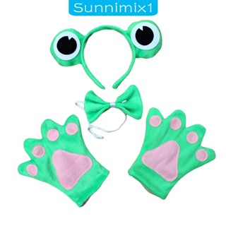 [Sunnimix1] ที่คาดศีรษะ รูปสัตว์น่ารัก สําหรับการแสดงบนเวที ปาร์ตี้ 4 ชิ้น