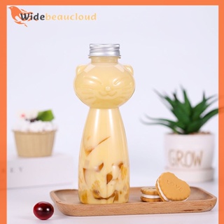 Widebeaucloud Kawaii ขวดน้ําดื่ม แบบใส ปลอด Bpa สําหรับชานม กาแฟ น้ําผลไม้ แบบพกพา