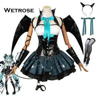 [Wetrose] Hatsune MIKU MIKU ชุดคอสเพลย์ เกมอะนิเมะ ฮาโลวีน สําหรับผู้หญิง