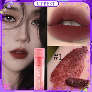 ♕ Mking Pretty Fairy Crown Air Lip Glaze Matte Velvet Smooth Moisturizing Lipstick Easy To Color Long Lasting Student Lip Makeup 8 แบบยอดนิยม