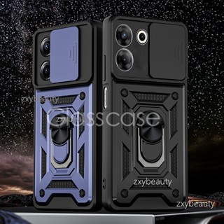 เคสโทรศัพท์มือถือแบบแข็ง กันกระแทก พร้อมแหวนขาตั้งโลหะ สําหรับ Tecno Camon 20 Pro 2023 20 19 Pro 20Pro 19Pro 4G 5G