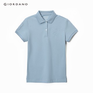 GIORDANO เสื้อโปโลผู้หญิง Womens 3D Lion Polo 05312222