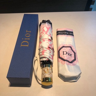 Dior ร่มกันแดดอัตโนมัติ กัน UV ขนาดเล็ก แบบพกพา ทนทาน