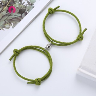 Gelang สร้อยข้อมือถักเปียแม่เหล็ก Rantai Magnetik Tali Attract Gelang persahabatan