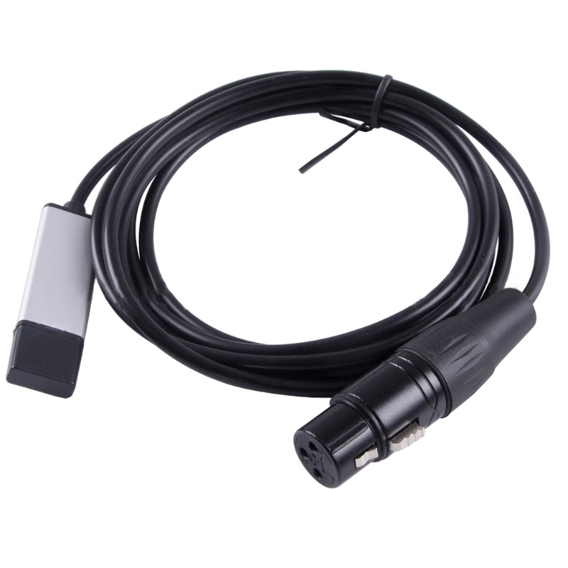 WILI อะแดปเตอร์แปลง USB เป็น DMX512 USB LED DMX512 ตัวควบคุมแสงเวทีเข้ากันได้กับหน้าต่างและอื่นๆ