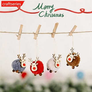 Craftseries จี้ต้นคริสต์มาส กวางเอลก์น่ารัก ขนาด 5 ซม. สําหรับแขวนตกแต่งต้นคริสต์มาส ปีใหม่ O9V2