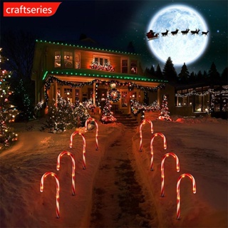 Craftseries โคมไฟ LED รูปเกล็ดหิมะ พลังงานแสงอาทิตย์ กันน้ํา สําหรับตกแต่งสวน บ้าน คริสต์มาส H8R2