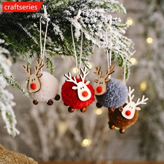 Craftseries จี้ตุ๊กตากวางน่ารัก สําหรับแขวนตกแต่งต้นคริสต์มาส E6L3