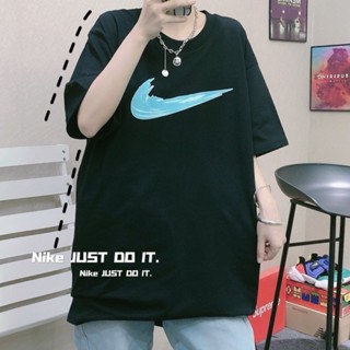 ใหม่ NK เสื้อยืดลําลอง สําหรับผู้ชาย และผู้หญิง แขนสั้น คอกลม ใส่สบาย