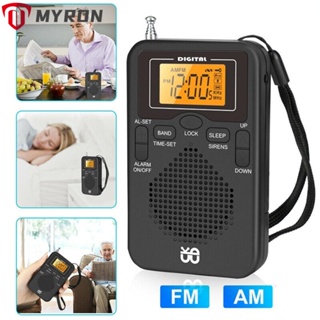 Myron ลําโพงฉุกเฉิน วิทยุ AM FM แบบพกพา อเนกประสงค์ หน้าจอ LCD