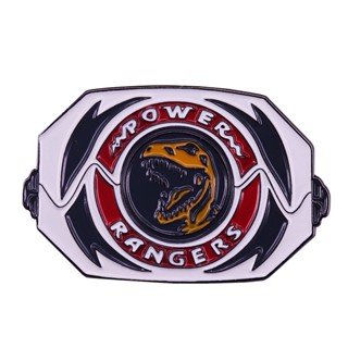 เข็มกลัด รูปมัฟเฟอร์ Red Ranger Enamel Pin อุปกรณ์สําหรับตกแต่งบ้าน