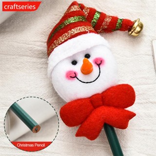 Craftseries ดินสอเครื่องเขียน ลายการ์ตูนคริสต์มาส ซานต้า สโนว์แมน Q6X5