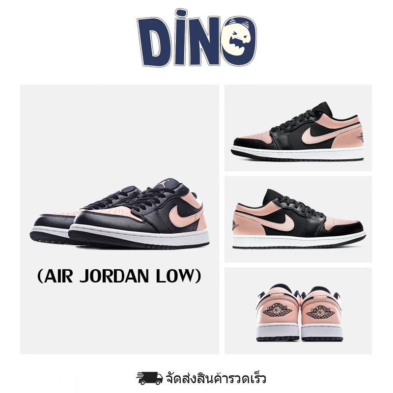 Air Jordan 1 Low สี crimson tint sneakers 553558-034 air jordan รองเท้าผ้าใ