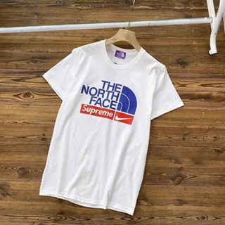 เสื้อยืดแขนสั้น พิมพ์ลาย The North Face สวมใส่สบาย สําหรับผู้ชาย และผู้หญิง