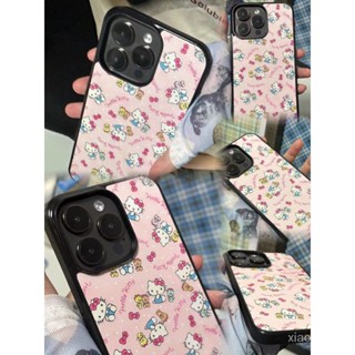 เคสโทรศัพท์มือถือ กันกระแทก ลายแมวน่ารัก สีชมพู สําหรับ iPhone 14Promax 13 12Pro 11 xs xr xsmax