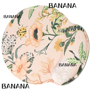 Banana1 แผ่นรองเมาส์เจล กันลื่น ตามหลักสรีรศาสตร์ ลายดอกไม้น่ารัก สําหรับสํานักงาน