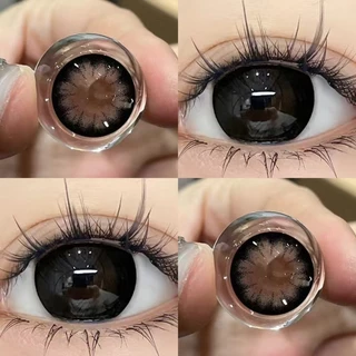 Midroo คอนแทคเลนส์สีกรองแสงคอนเทค Thai Tea Gray/Black เลนส์บิ๊กอาย-14.5mm